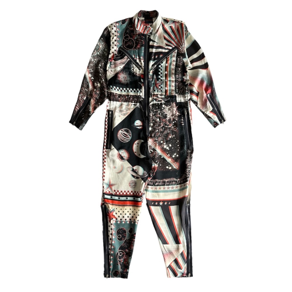 RARE Jean Paul Gaultier Abstract Galaxy 3D Print Jumpsuit Medium